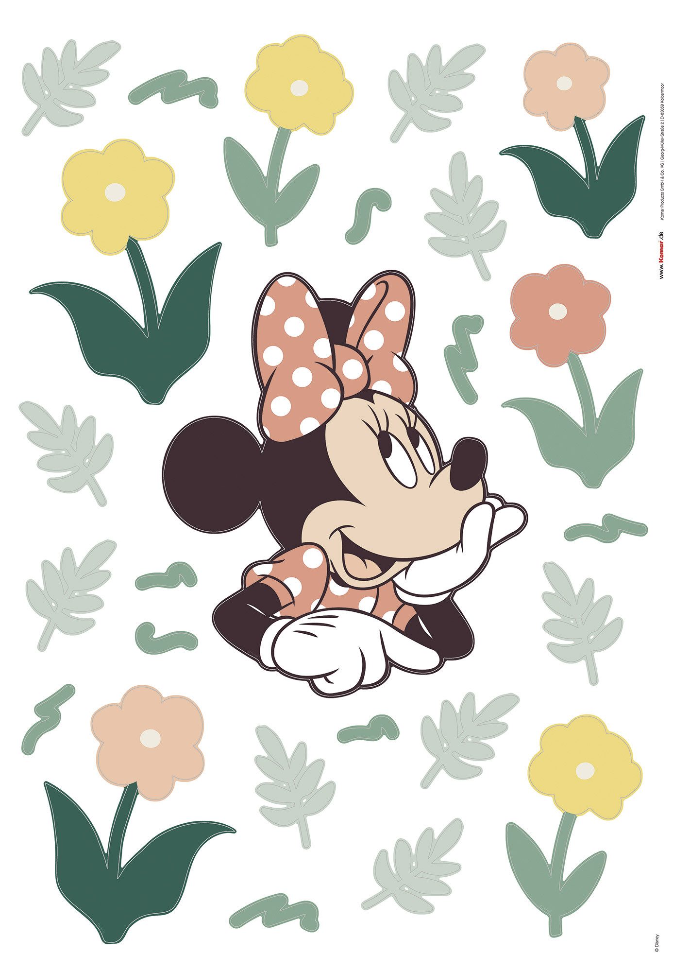 Komar Wandtattoo Disney Minnie Mouse Beauty in Bloom (1 St), Künstler: Disney, 50 x 70 cm (Breite x Höhe) - Kinderzimmer, Wandsticker – Bild 2 von 4
