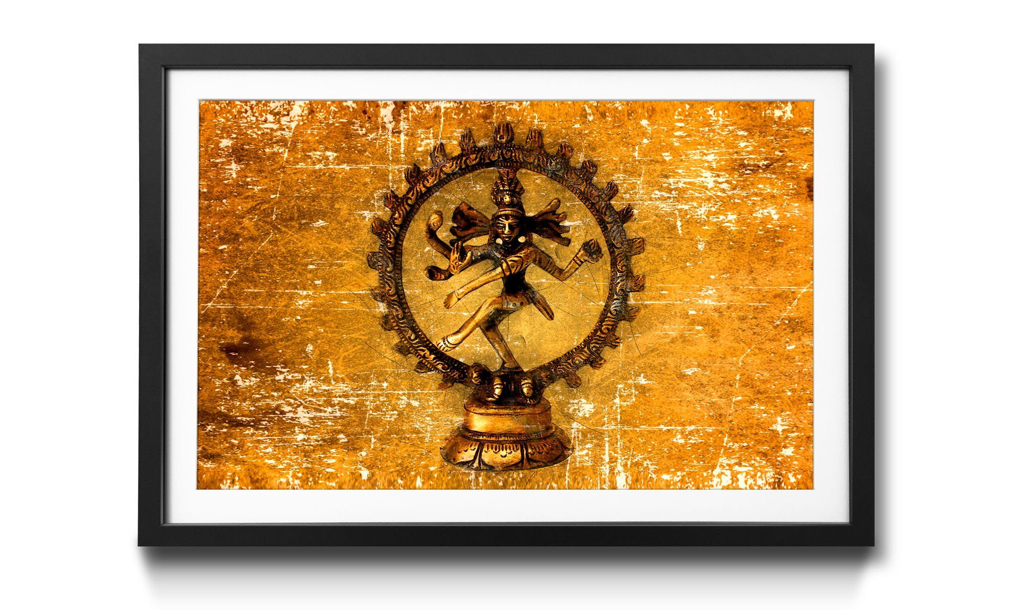 WandbilderXXL Bild mit Rahmen Dancing Größen God, in Wandbild, 4 erhältlich Gottheit, hinduistische