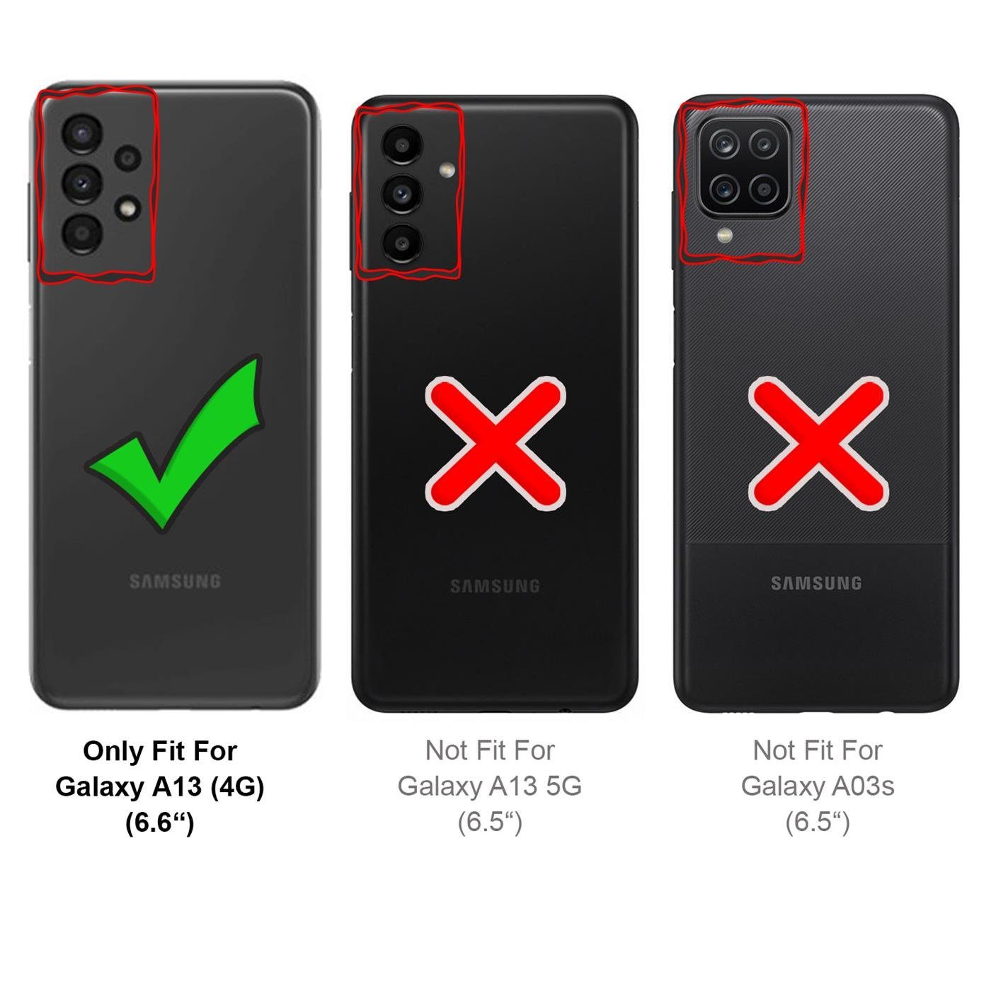 CoolGadget Handyhülle Book Case Handy Tasche für Samsung Galaxy A13 4G 6,6 Zoll, Hülle Klapphülle Flip Cover für Samsung A13 Schutzhülle stoßfest