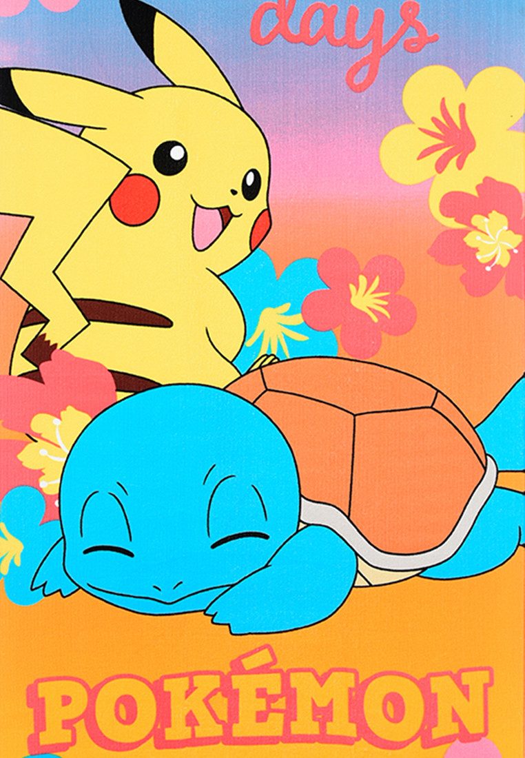 POKÉMON Handtuch Pikachu Badetuch 70x140 Kinder Strandtuch