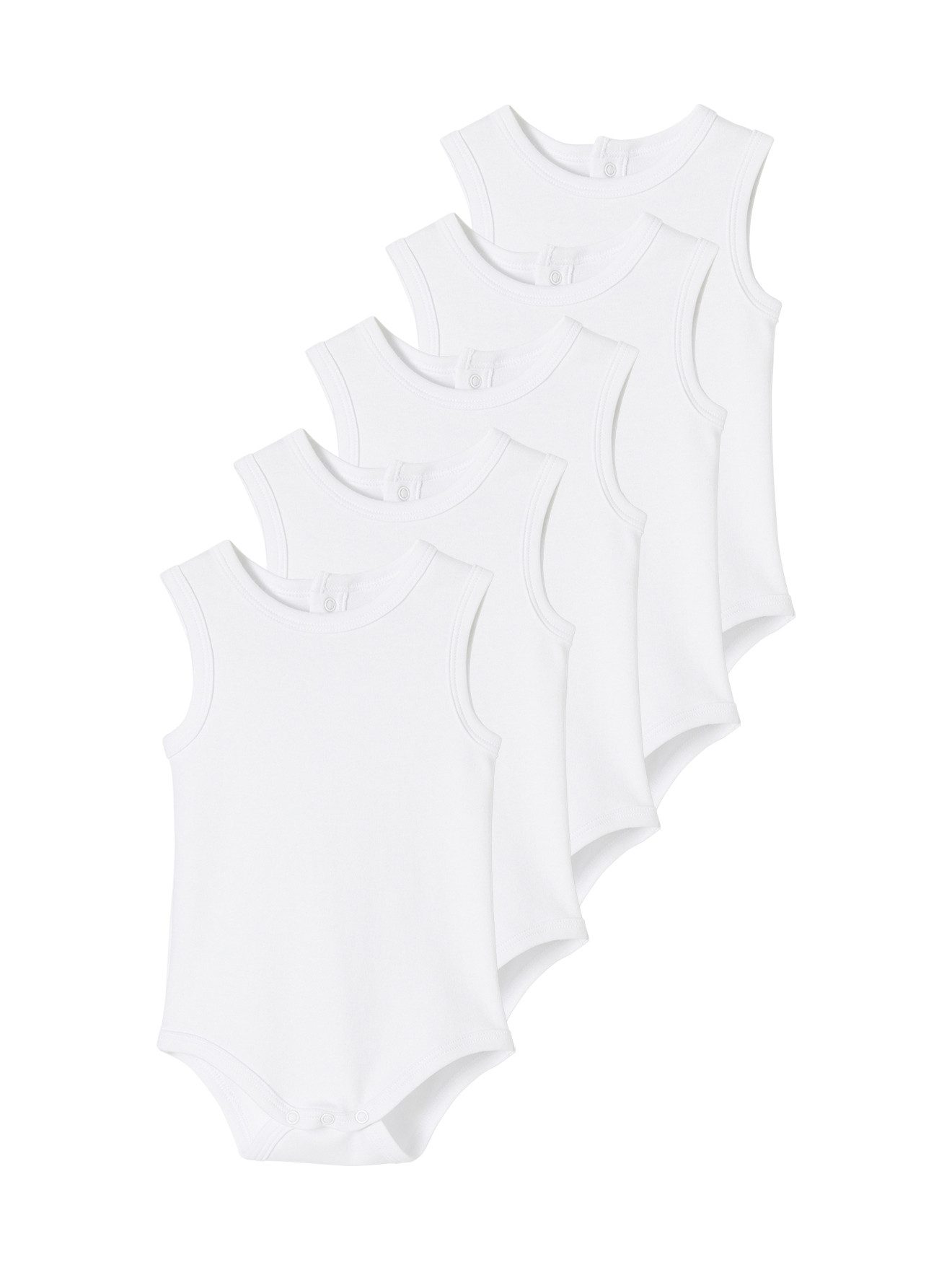 vertbaudet Kurzarmbody 5er-Pack Baby Trägerbodys, Interlock-Jersey BASIC