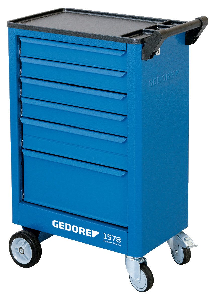 Gedore Werkzeugkoffer 1578 Werkzeugwagen mit 6 Schubladen