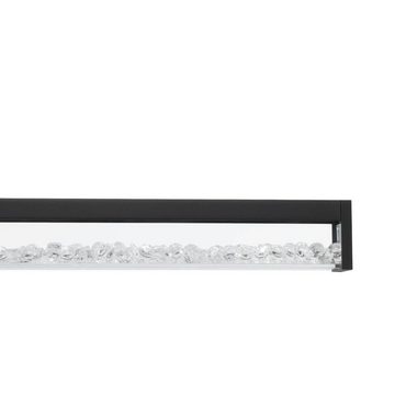 EGLO Hängeleuchte CARDITO 1, LED fest integriert, warmweiß - kaltweiß, Pendelleuchte, Metall in Schwarz mit klaren Glas-Kristallen, dimmbar