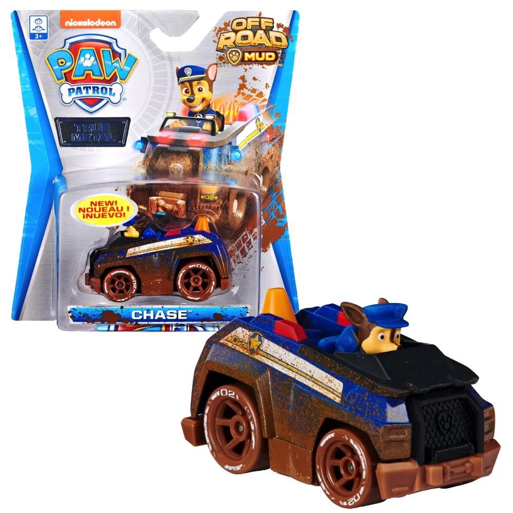 PAW PATROL Spielzeug-Auto Mini Fahrzeuge Paw Patrol True Metal 1:55 Die-Cast Classic Serie Chase Off Road