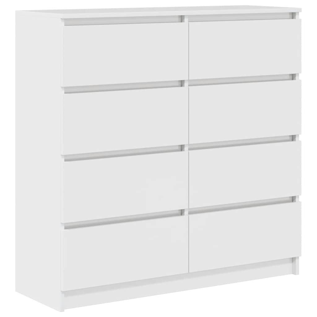 vidaXL Kommode NA Sideboard Weiß 100x35x99 cm Holzwerkstoff