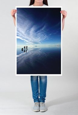 Sinus Art Poster 90x60cm Poster Spiegelnde Wolkenlandschaft in Uyuni Bolivien