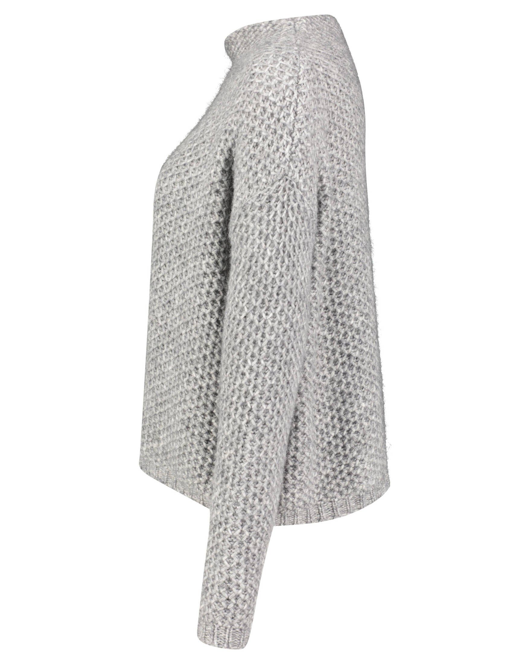 Wolle mit HUGO und (231) Damen Alpaka Strickpullover grau (1-tlg) Pullover SAFINEYNA