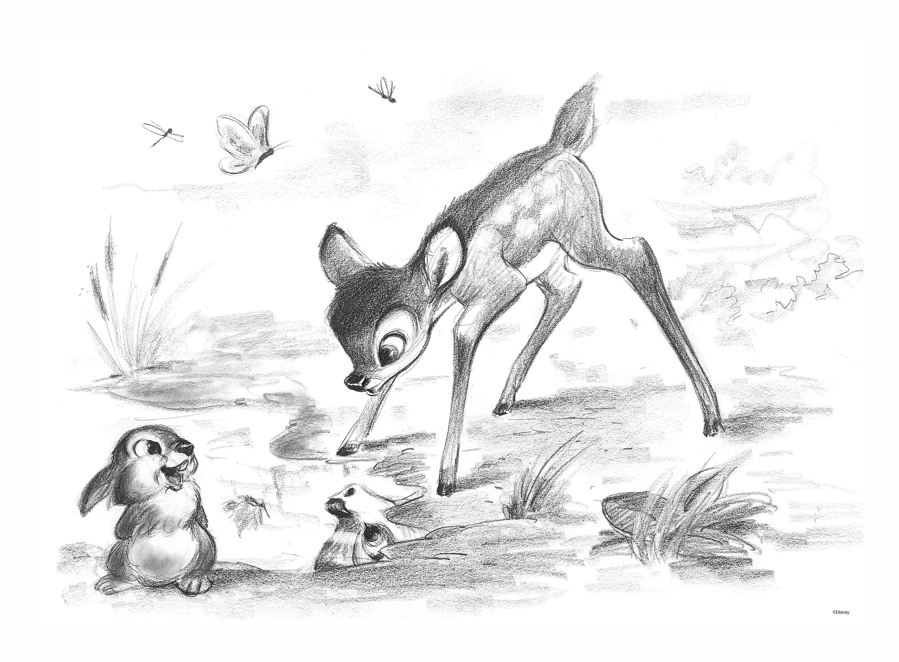 Disney Leinwandbild Bambi & Klopfer, & Klopfer, Bambi 50x70cm