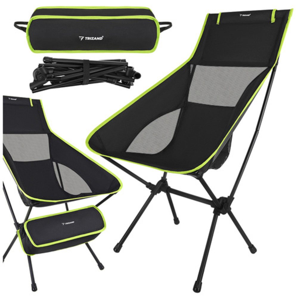 Wisam Campingstuhl Angelstuhl 41x52x86cm schwarz Trizand