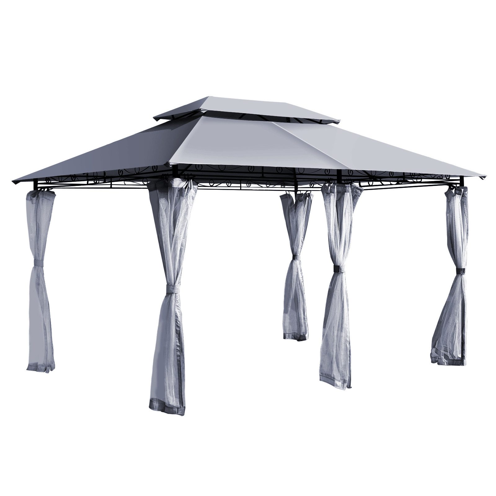 KOMFOTTEU Pavillon Gartenpavillon, mit abnehmbarem Netzbezug