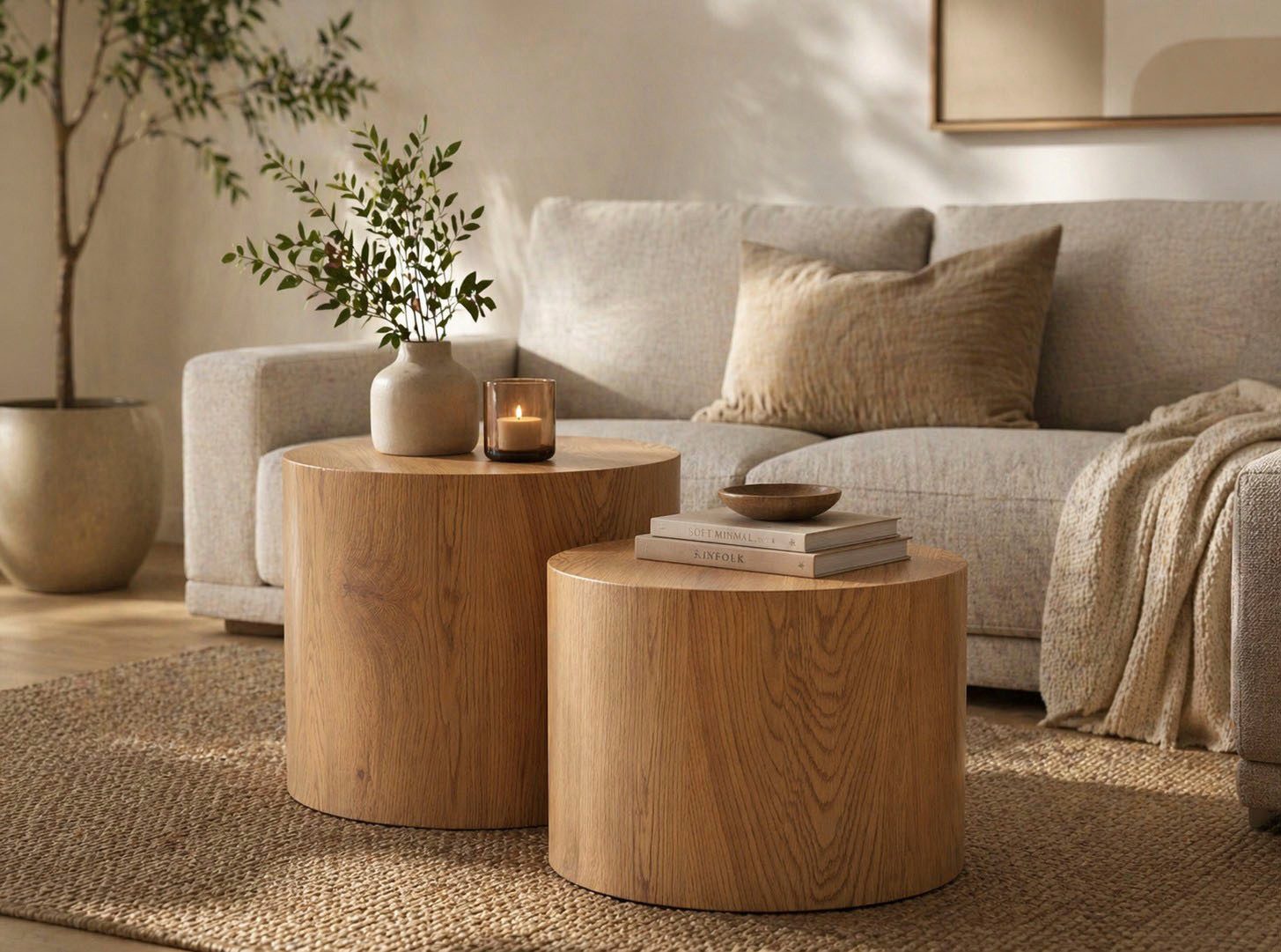 ACTONA GROUP Couchtisch Mice 2er Set - oval, skandinavisch & modern, pflegeleicht, Komplettset (Couchtisch, Beistelltisch), OTTOs Choice, Langlebiger Beistelltisch in mehreren Farben erhältlich
