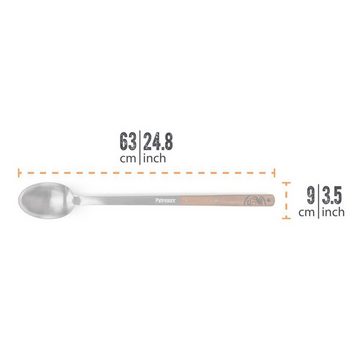 Petromax Servierlöffel Servierlöffel Edelstahl Walnussholz, nachhaltig robust langlebig Gesamtlänge 64 cm