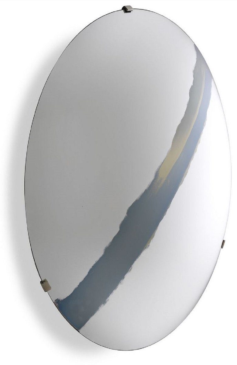 Casa Padrino Spiegel Streifen cm blauem konkaver Ø Luxus Kollektion Spiegel Wandhalterung Luxus Wandspiegel mit 119 - - Runder mit
