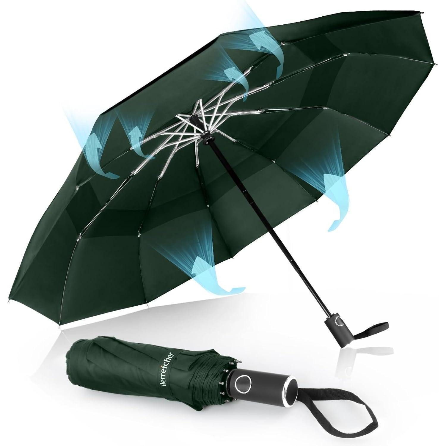 Taschenregenschirm Premium Regenschirm Sturmfest Groß Taschenschirm Automatik - Winddicht