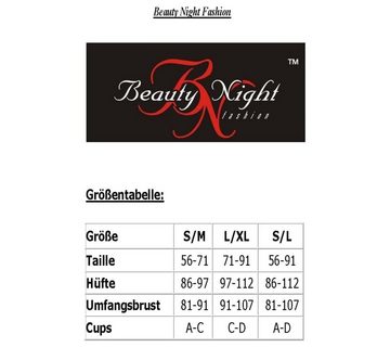 Beauty Night Fashion Body-Ouvert Langärmliger Netzbody Dinora teddy in schwarz, Made in EU