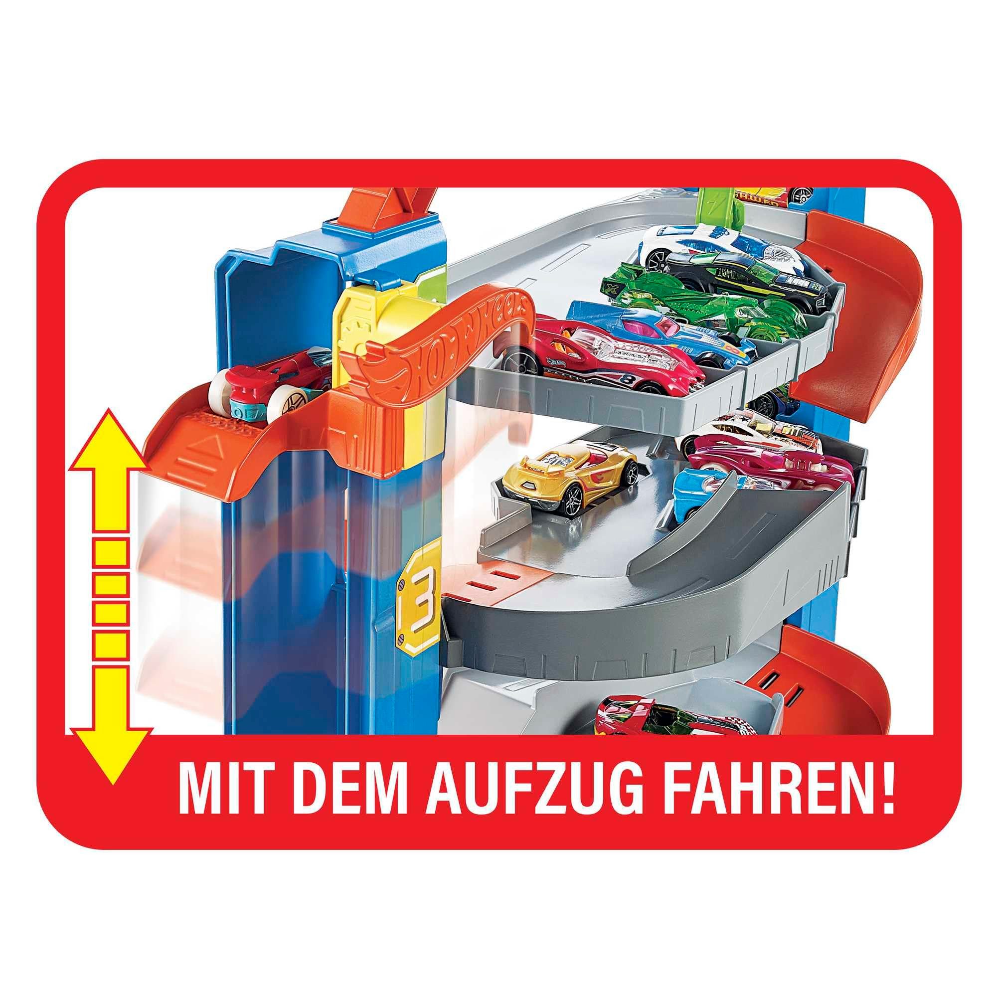 Hot Wheels Modellauto City Stunt-Garage Parkhaus, Hot Wheels Spielset