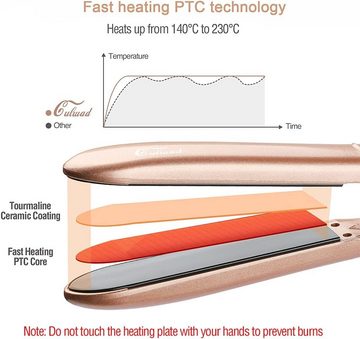 Glätteisen Glätteisen Locken, Dual-Spannung Keramik, Mit flexiblen140-230℃ Temperatureinstellungen und Sicherheitssystem