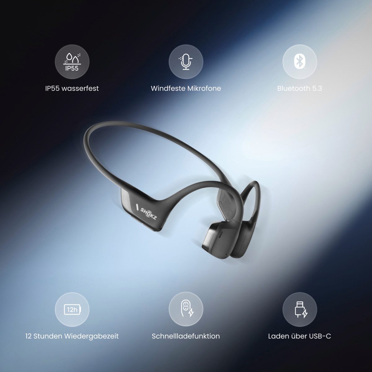 Shokz OpenRun Pro 2 Mini Schwarz Bluetooth-Kopfhörer