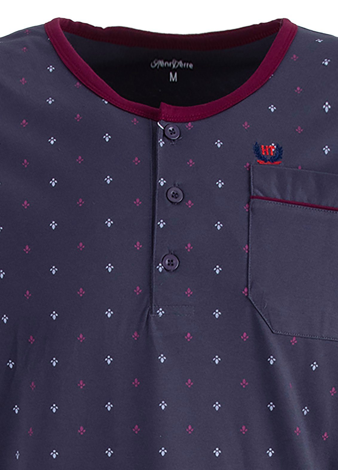 Henry Terre Nachthemd Nachthemd Kurzarm - Blatt