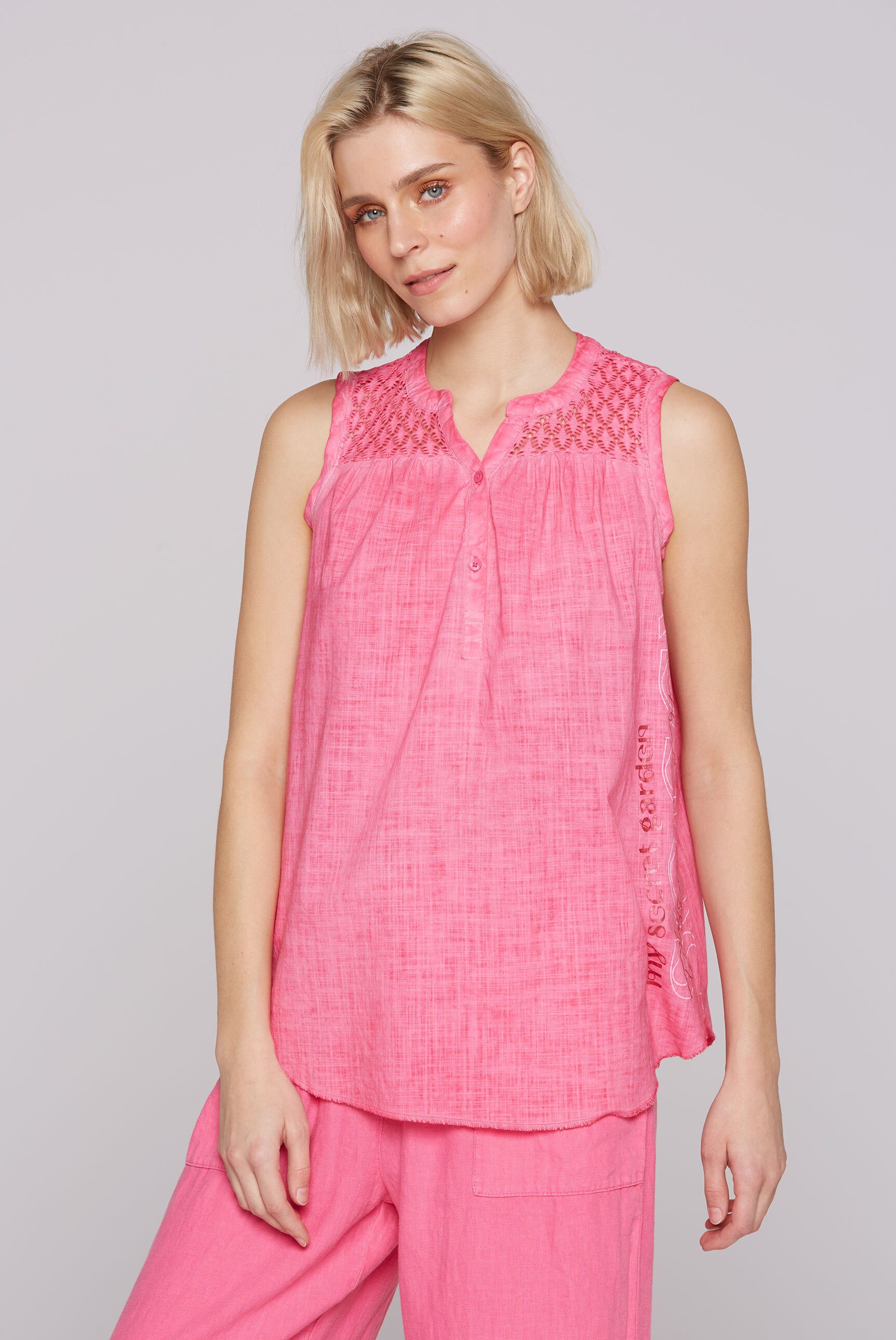 SOCCX Blusentop SOCCX Ärmellose Bluse mit günstig online kaufen