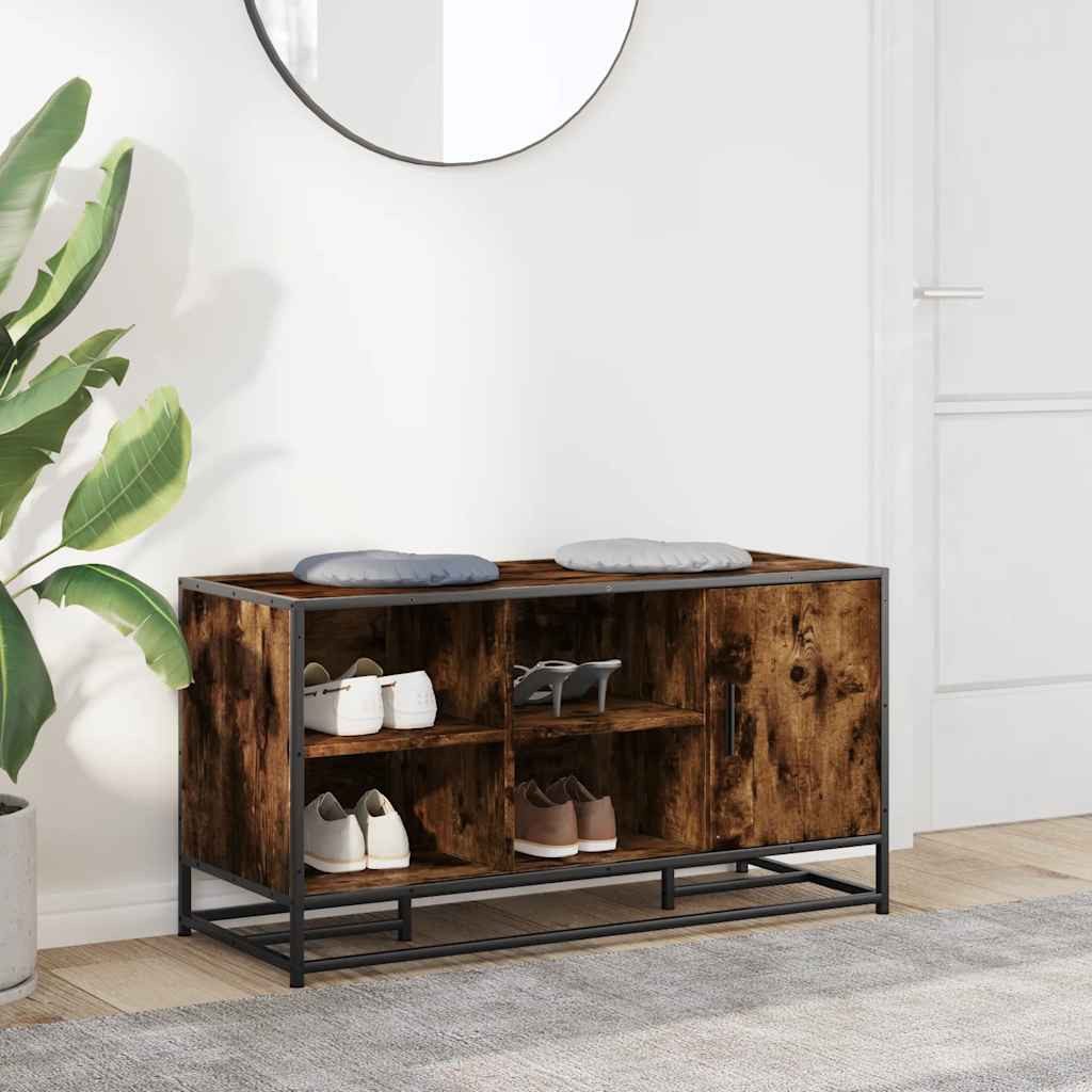 vidaXL Sitzbank Schuhbank Räuchereiche 100x40x53,5 cm günstig online kaufen