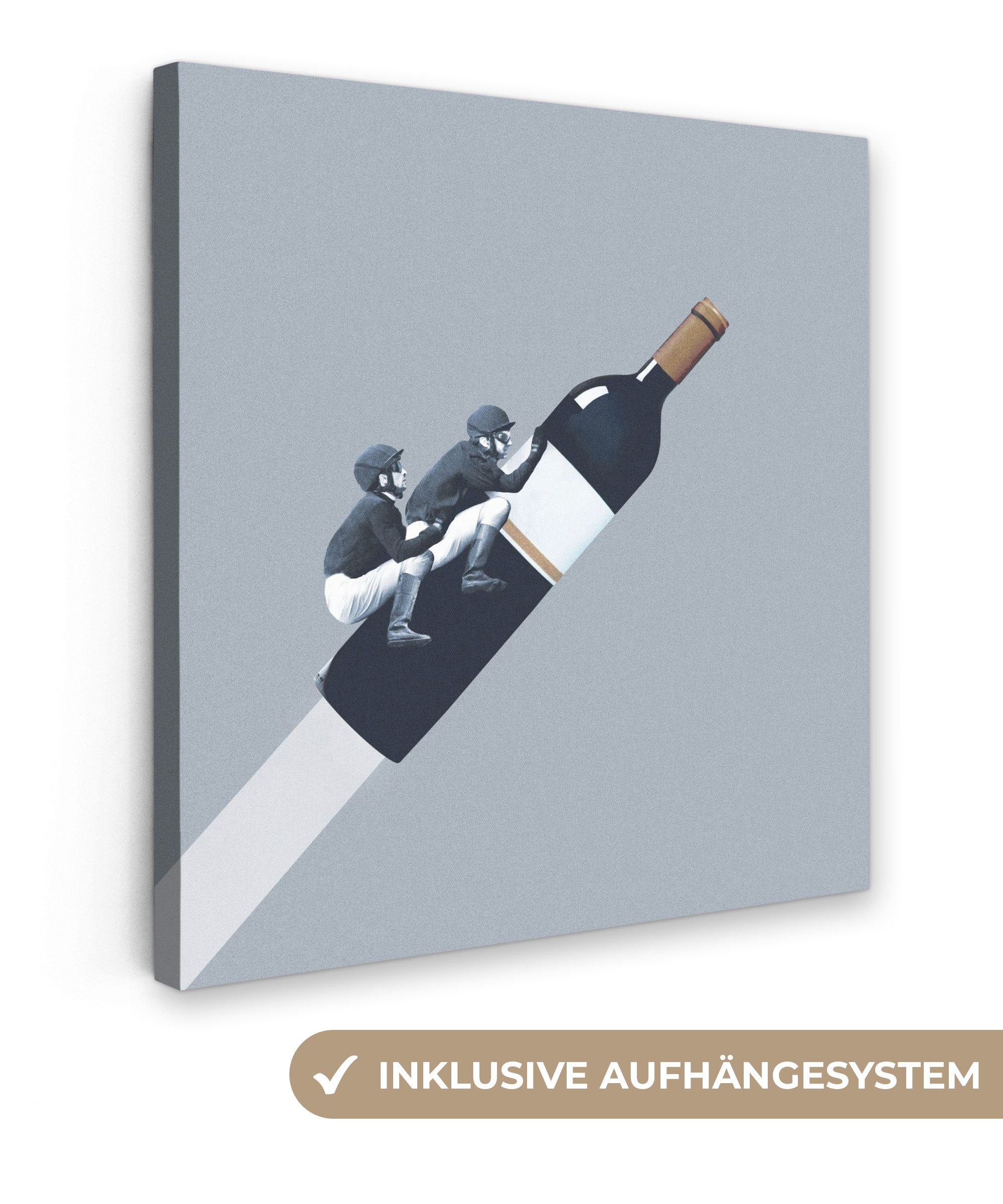 OneMillionCanvasses® Leinwandbild Flasche - Männer - günstig online kaufen