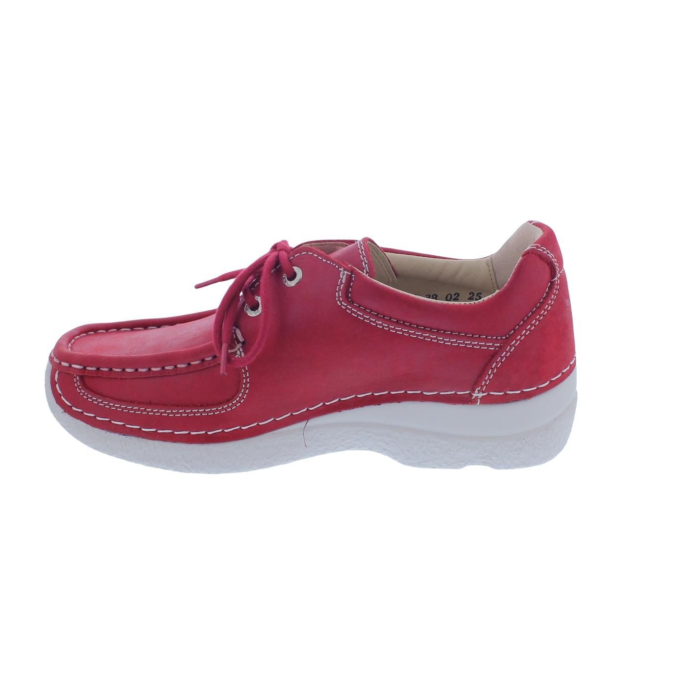 WOLKY Wolky Roll Shoe 0621636-570, Fantastic leather (Glattleder), Red summe Schnürschuh
