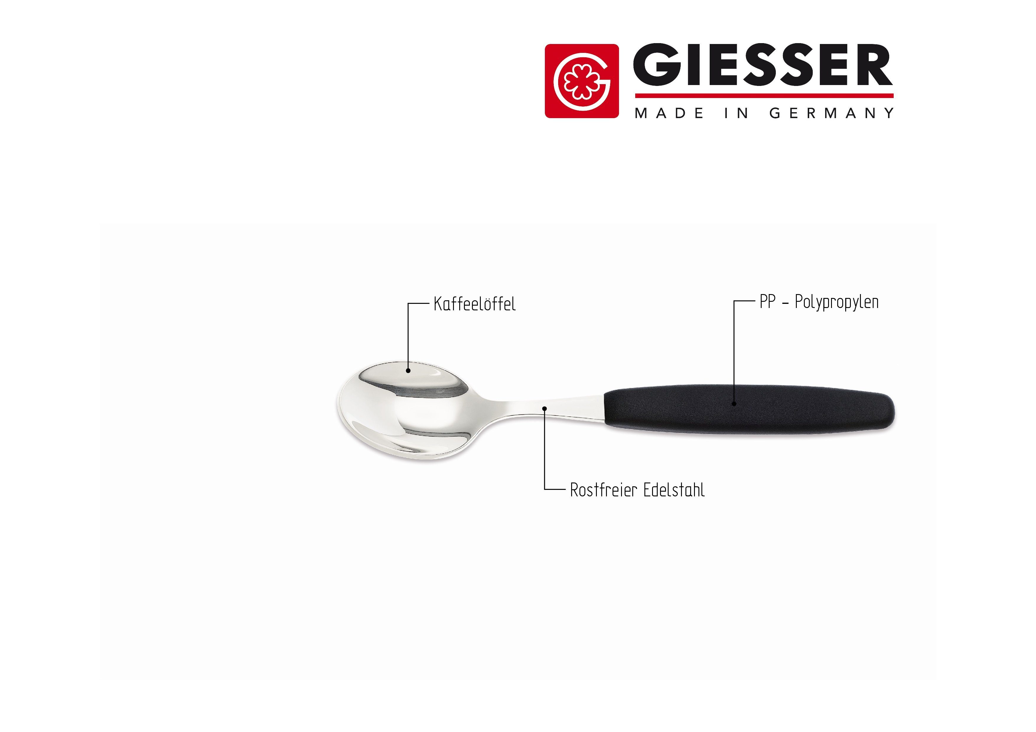 GIESSER Bestecklöffel Besteck Gabel, Teelöffel, Löffel, Kuchengabel (1 Stück), schönes Design, langlebig, kombinierbar, spülmaschinenfest