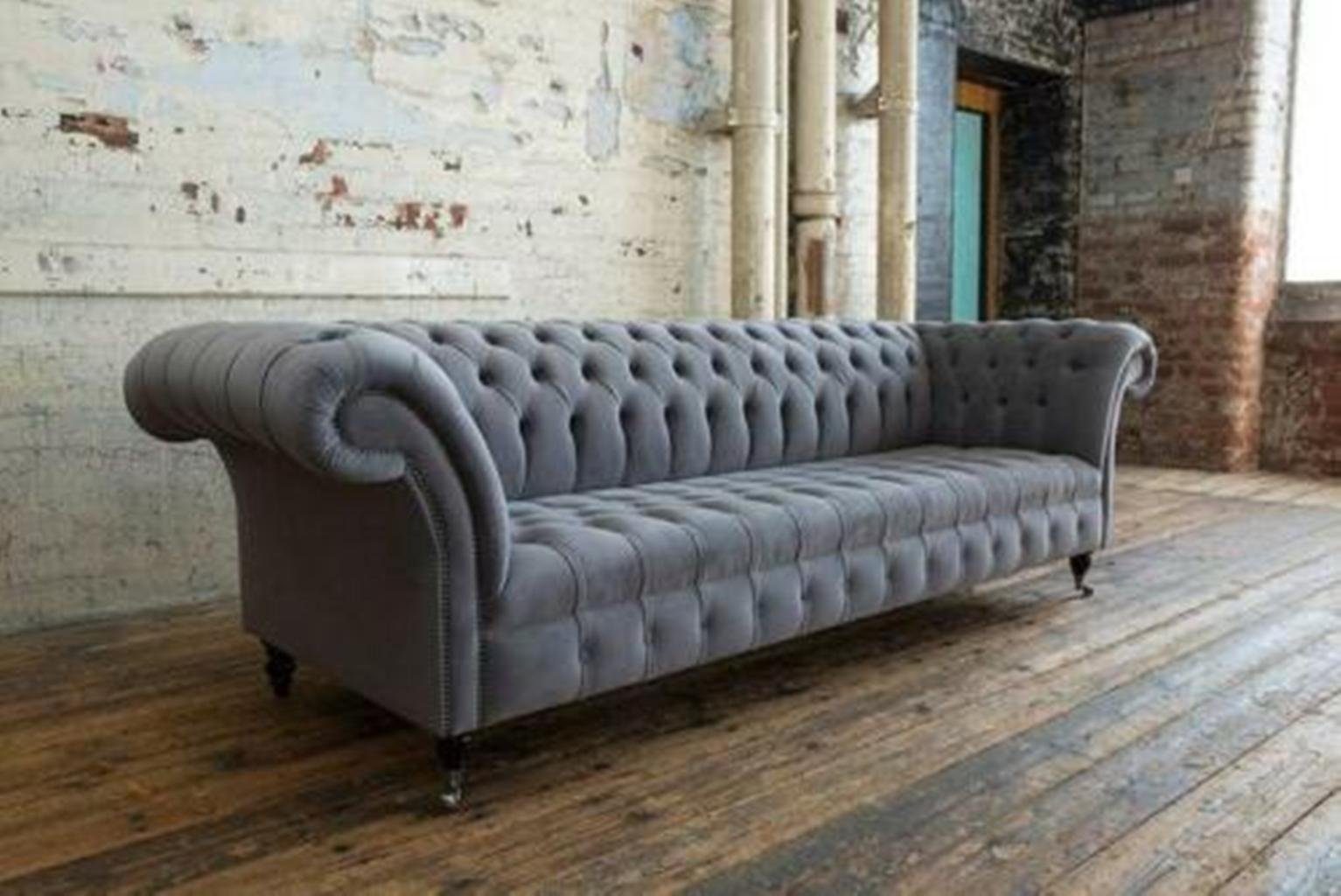 Klassische Chesterfield-Sofa, 4 Luxus Design Sitzer JVmoebel Polster Couch Sofa