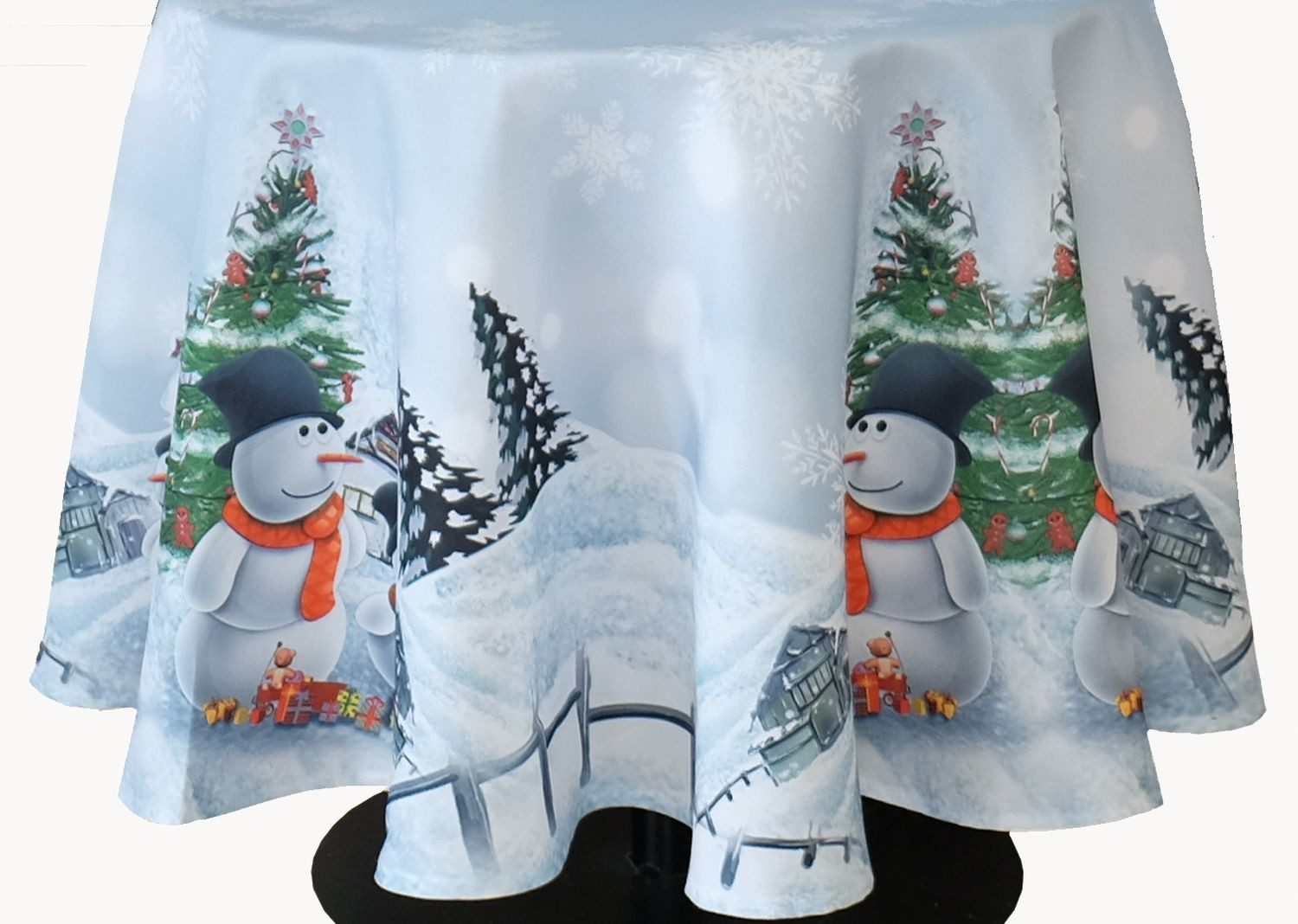 texpot Tischdecke Tischläufer Druckmotiv Schneemänner Winter Weihnachtstischdecke (1-tlg)