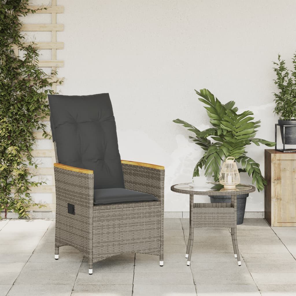 vidaXL Gartenstuhl Gartensessel Verstellbar mit Kissen günstig online kaufen