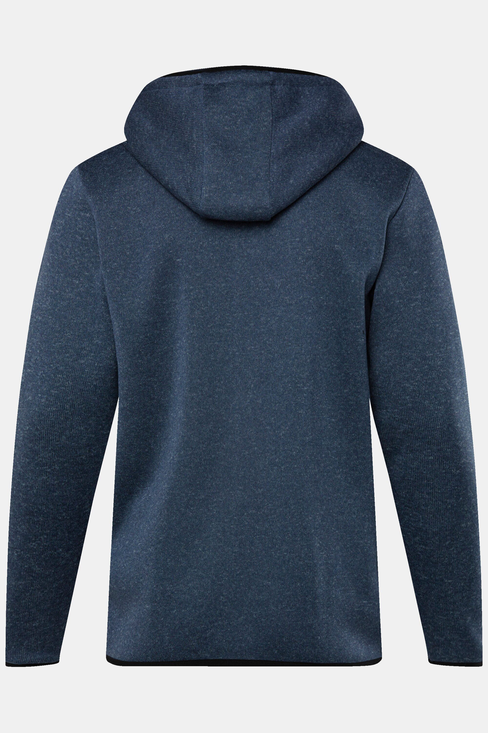 Men Plus Fleecejacke Strickfleece-Jacke Kapuze