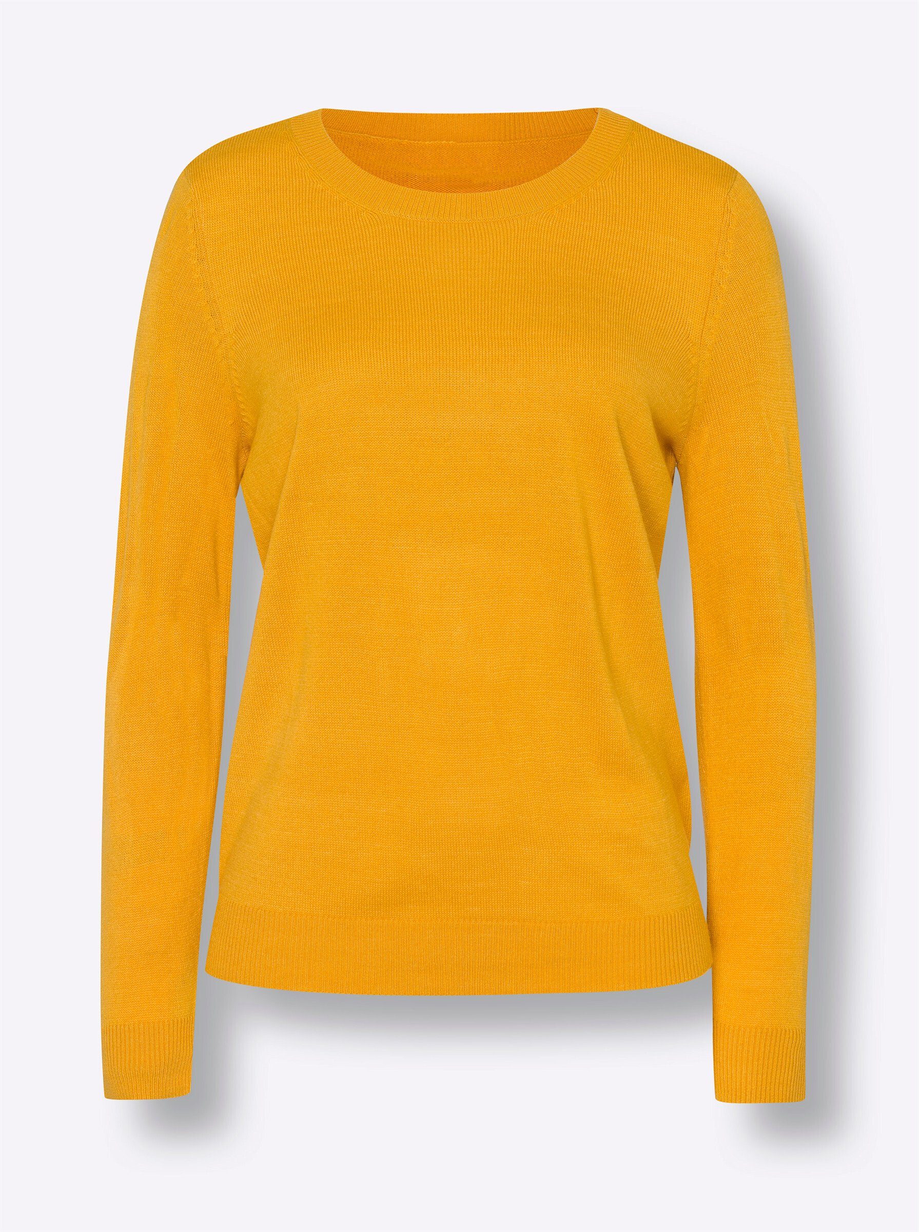 Strickpullover Rundhals-Pullover Langarm Jersey