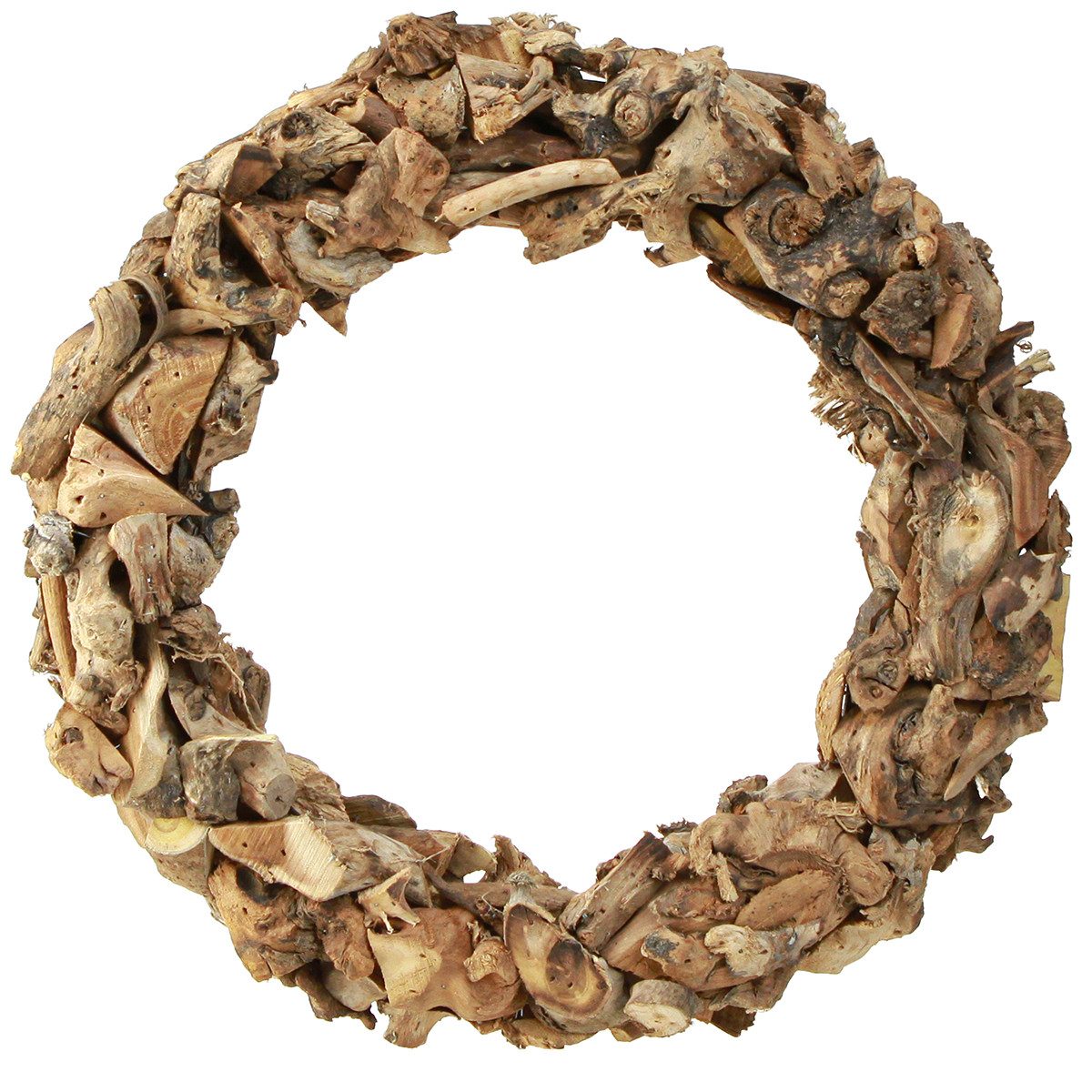 Bastelkranz Holzkranz Wurzelholz Natur Tischdeko Adventskranz Ø40cm