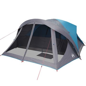 vidaXL Kuppelzelt Zelt Campingzelt Familienzelt für 6 Personen Blau Wasserdicht