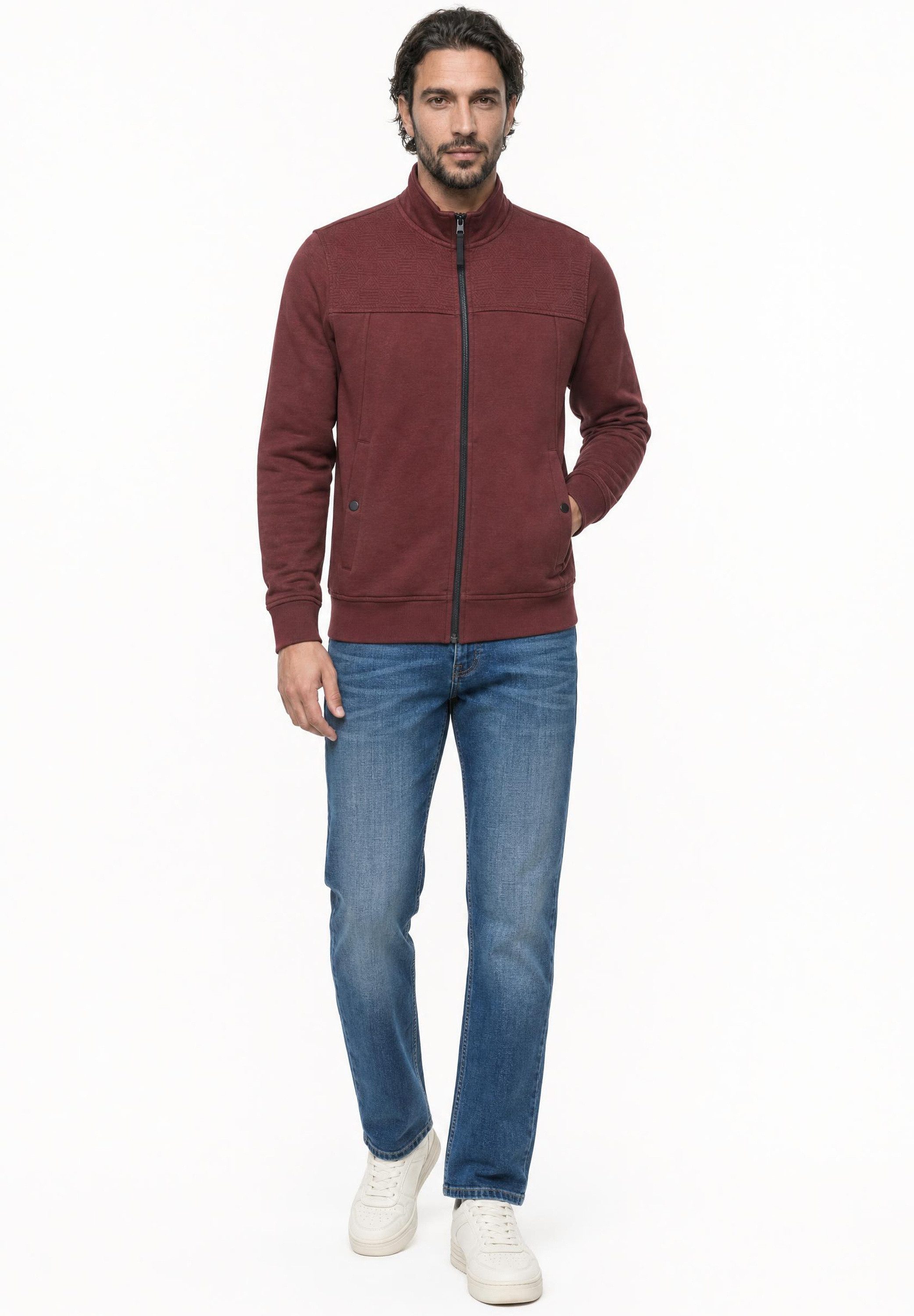 STREET ONE MEN Fleecejacke mit Stehkragen – Bild 3 von 5