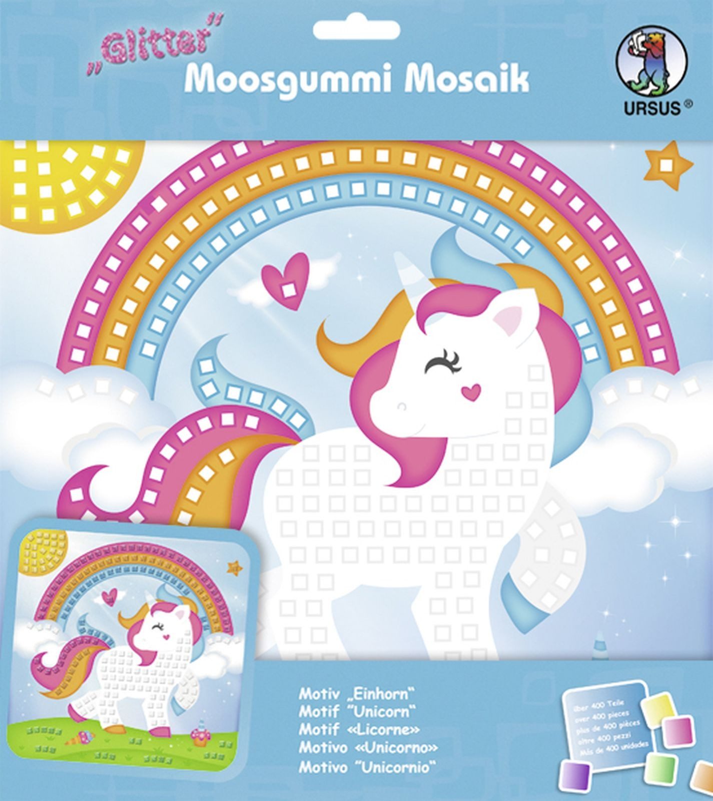 Ursus - Ludwig Bähr Bastelfilz Moosgummi Mosaik Glitter Einhorn
