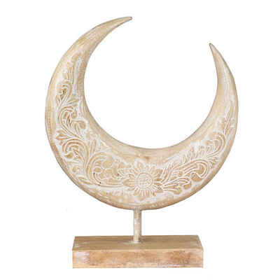 Oriental Galerie Dekofigur Mond Symbol Skulptur auf Sockel groß 45 cm (1 St)