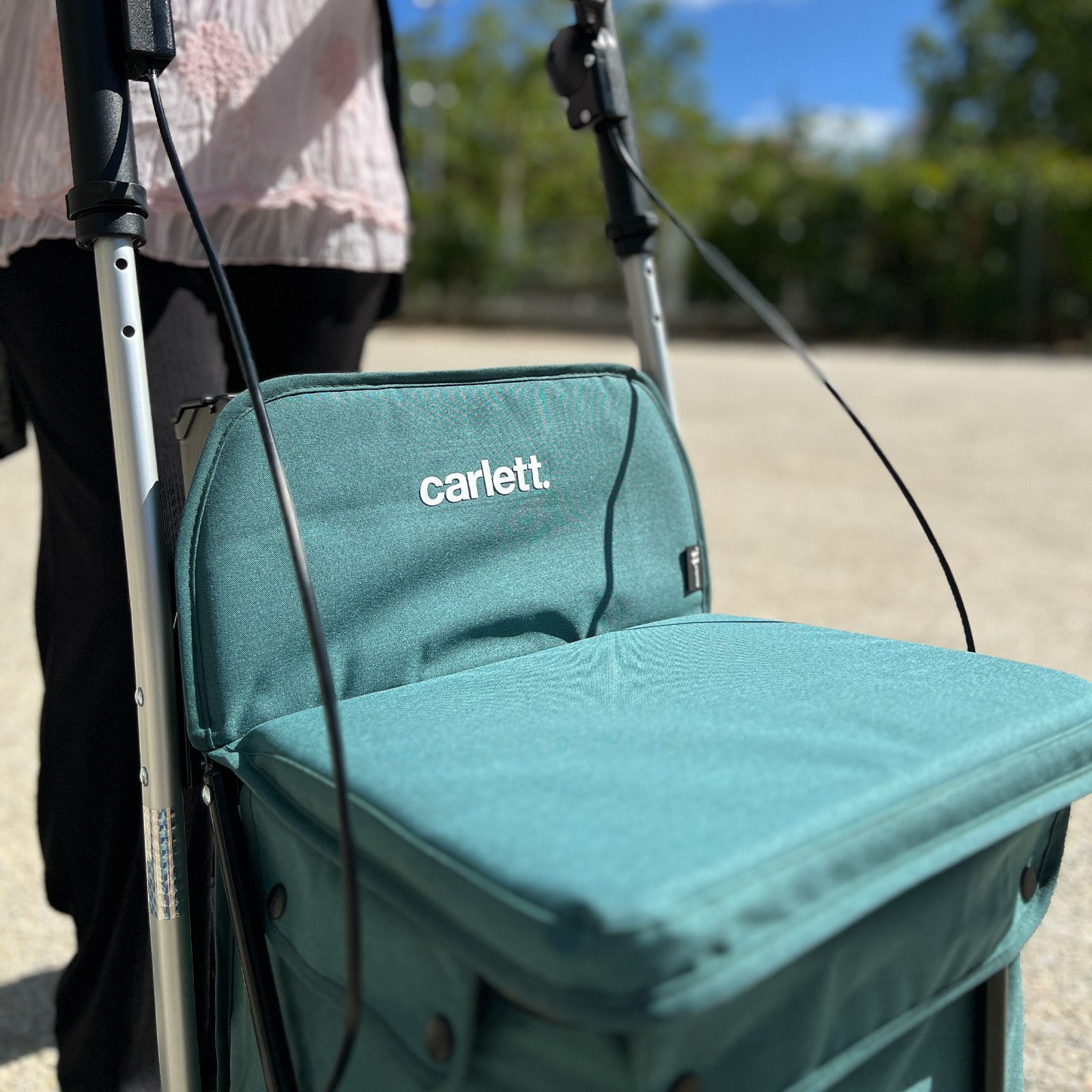 Carlett Einkaufstrolley Einkaufswagen Shopping Trolley Rollatoren für Senioren, Maximale Sitzbelastung 125 kg, 30L, Wasserdichte Tasche aus Polyester