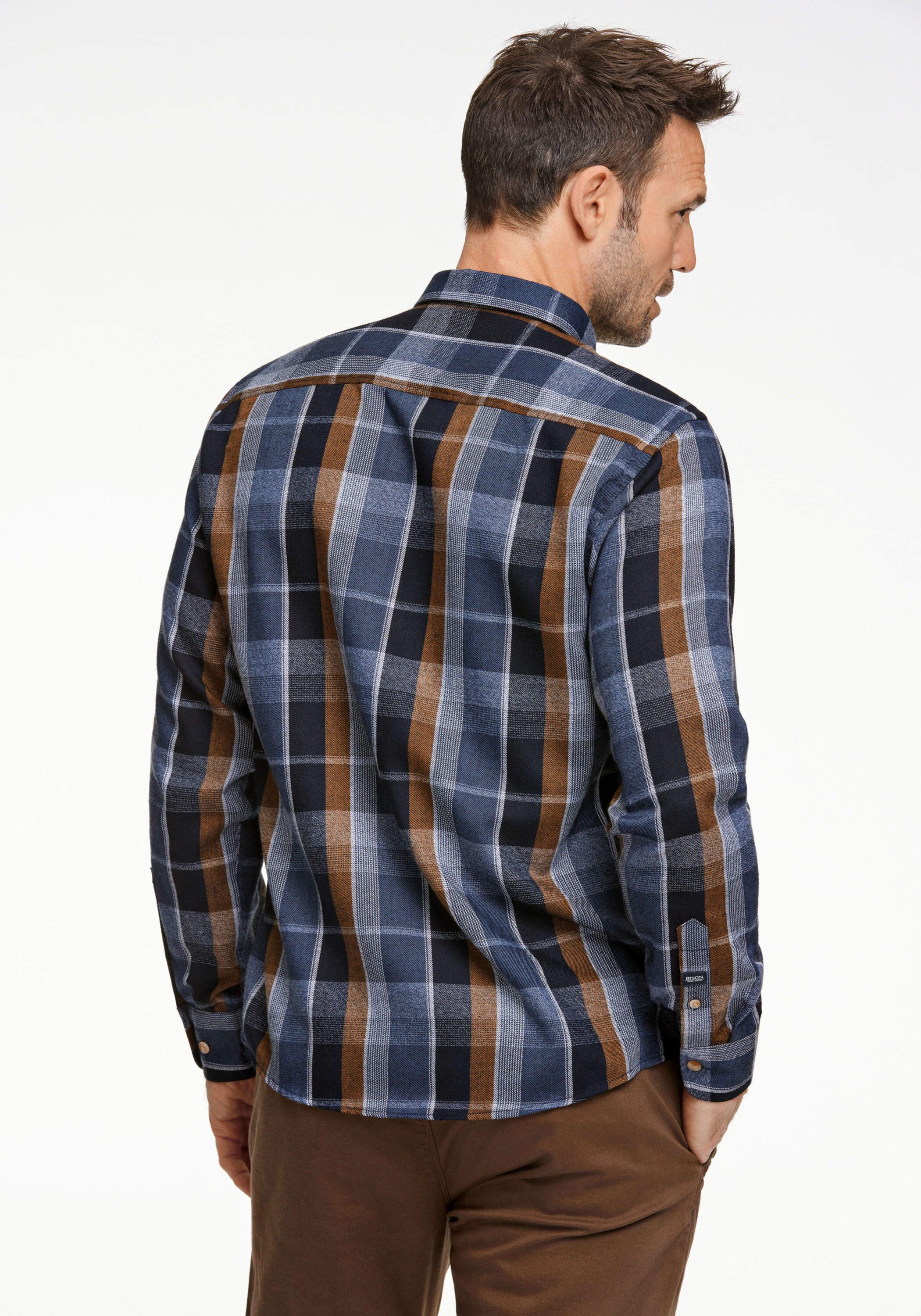 BISON Flanellhemd BISON Freizeithemd günstig online kaufen