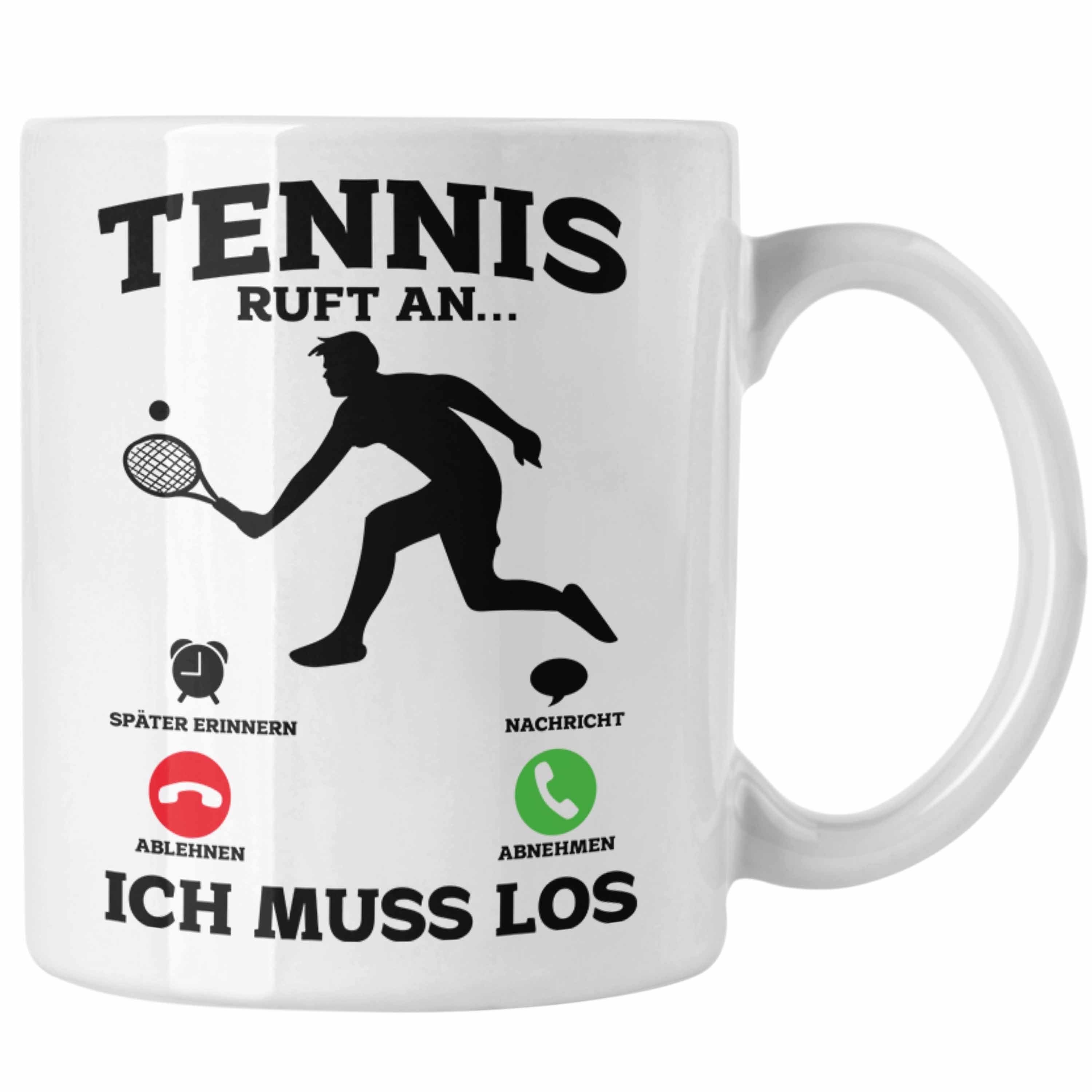 Trendation Tasse Tennis Tasse Geschenk Lustige Tasse Tennisfans - Geschenkidee Tennissp Weiss