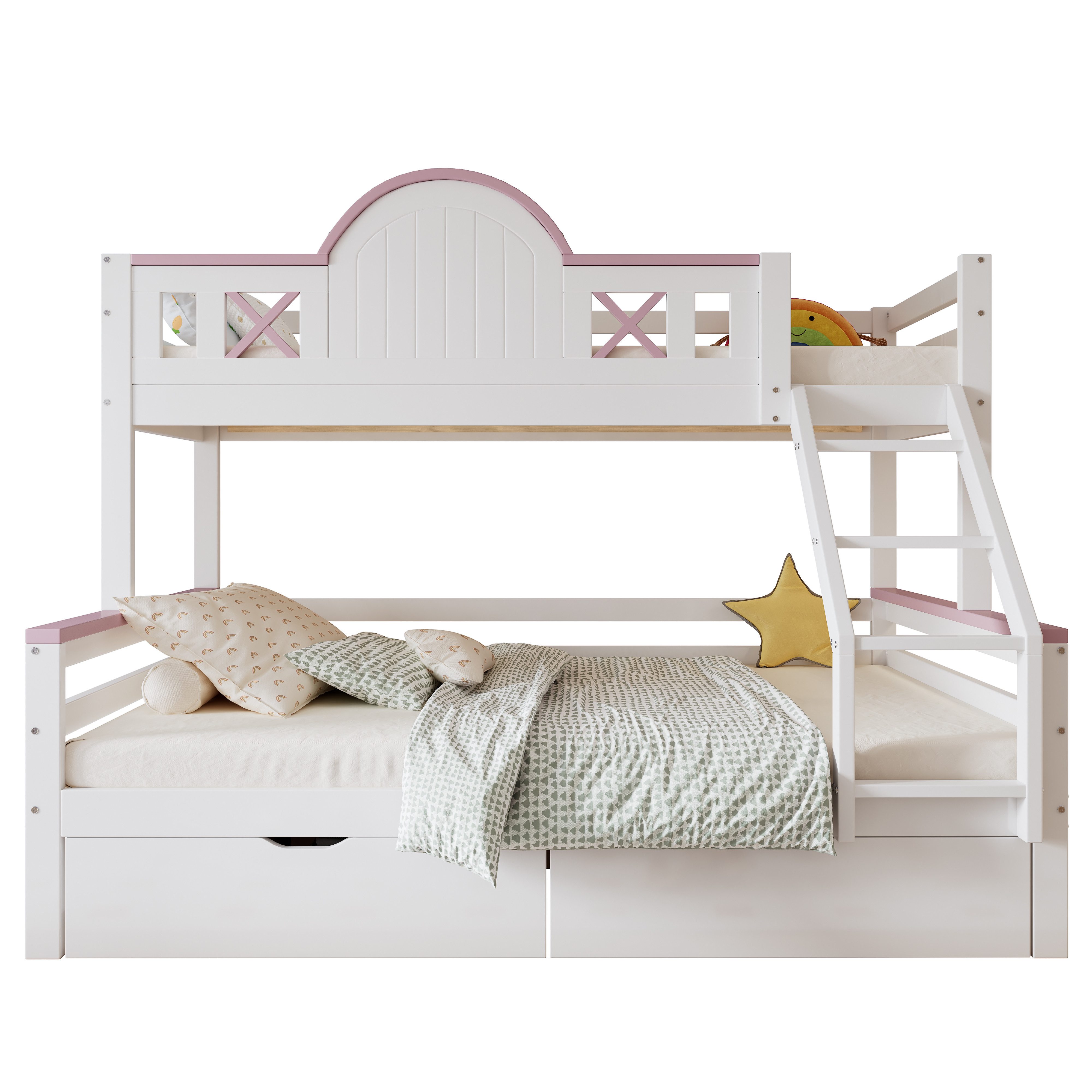 Merax Etagenbett (Stockbett mit Fenster, Schrägleiter günstig online kaufen