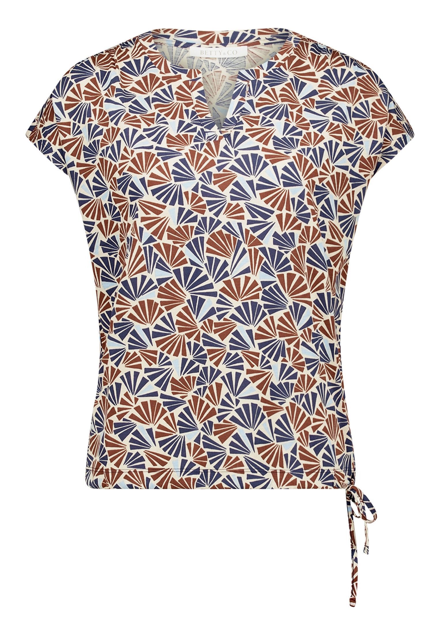 Betty&Co Kurzarmshirt Damen mit Tunnelzug (1-tlg)