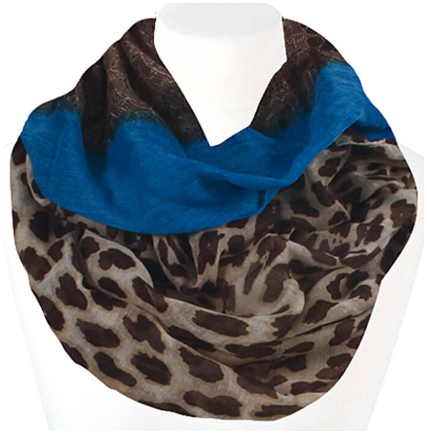 chic4home Loop Voyage Vibes, (1-St. 1-teilig), Damen Loop-Schal Schlauchschal Leolook Muster