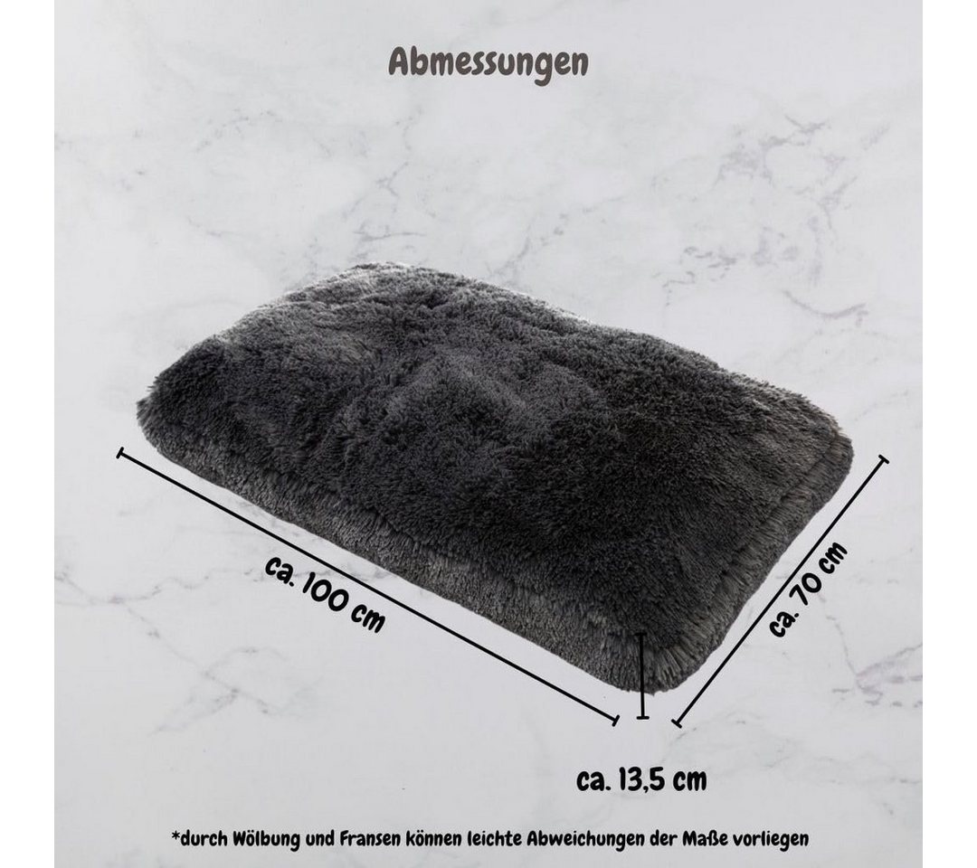 Thumbnail - Petzy Hundematte Premium Plüsch Hundebett, Hundematte und Hundekissen, 100% Polyester, flauschig, waschbar, extra dick, ...