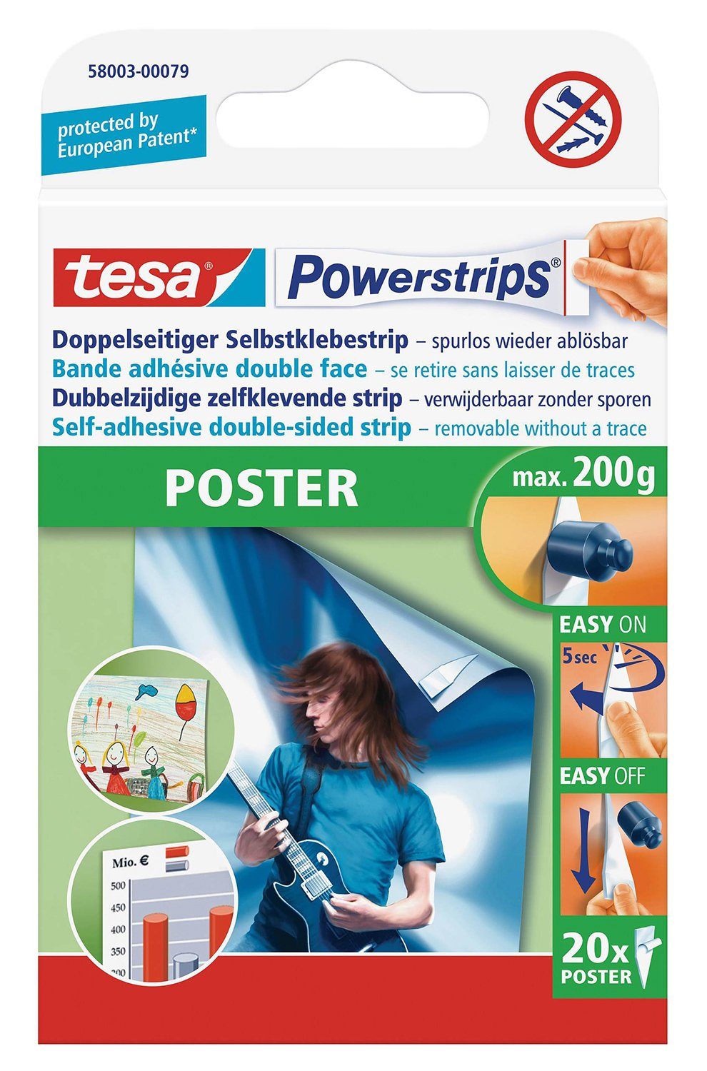 tesa Wandanker Tesa Powerstrips®, 2er Set