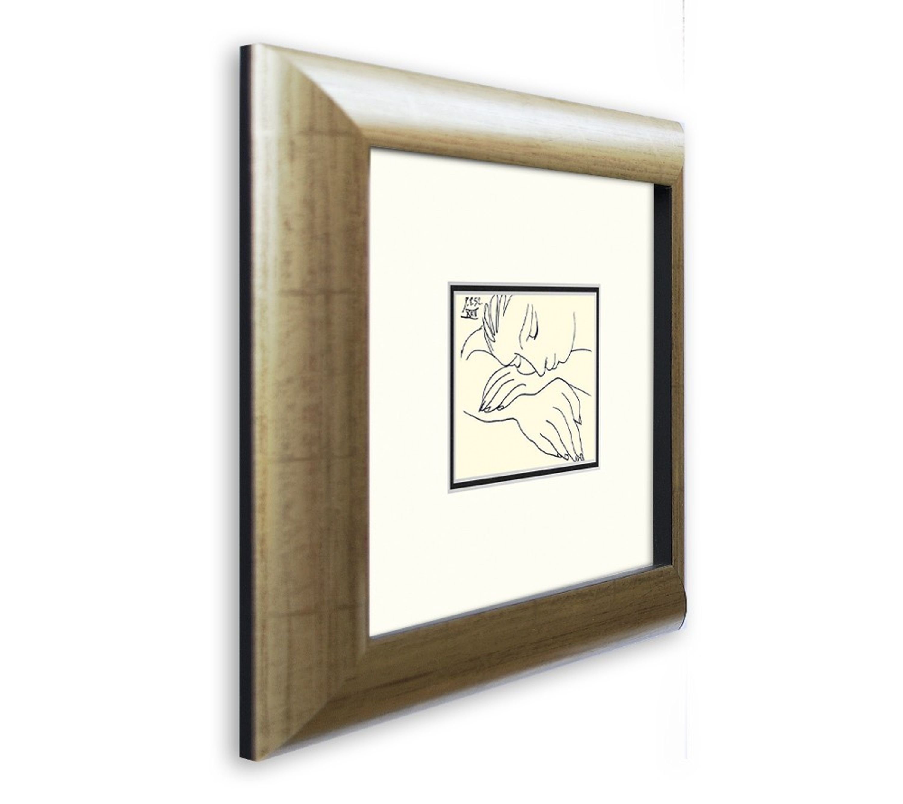 artissimo Rahmen gerahmt Rahmen Bild mit / Pablo Picasso mit 35x39cm Wandbild Poster Bild /