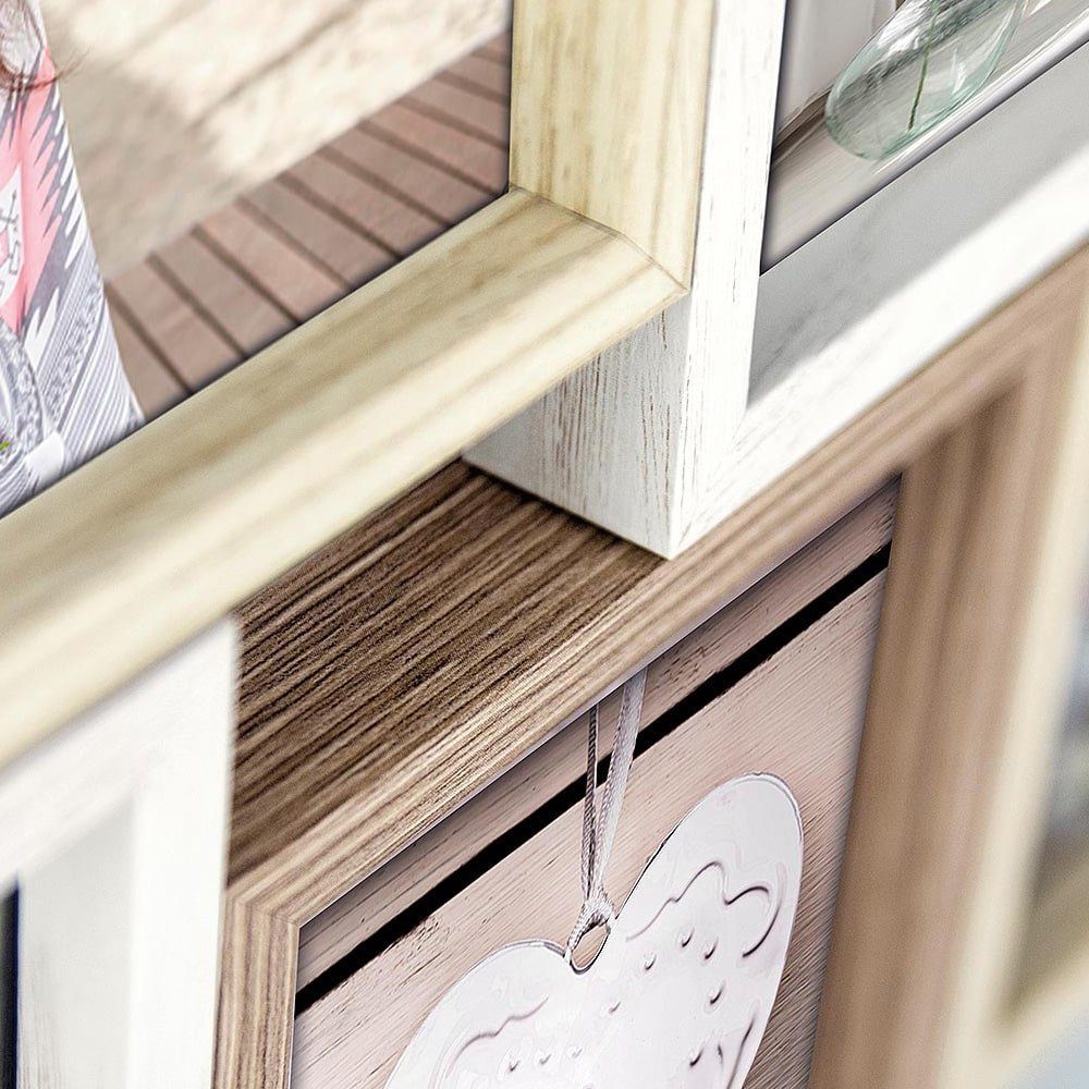 matches21 HOME & HOBBY Bilderrahmen Holz Bilderrahmen Collage braun, beige, günstig online kaufen