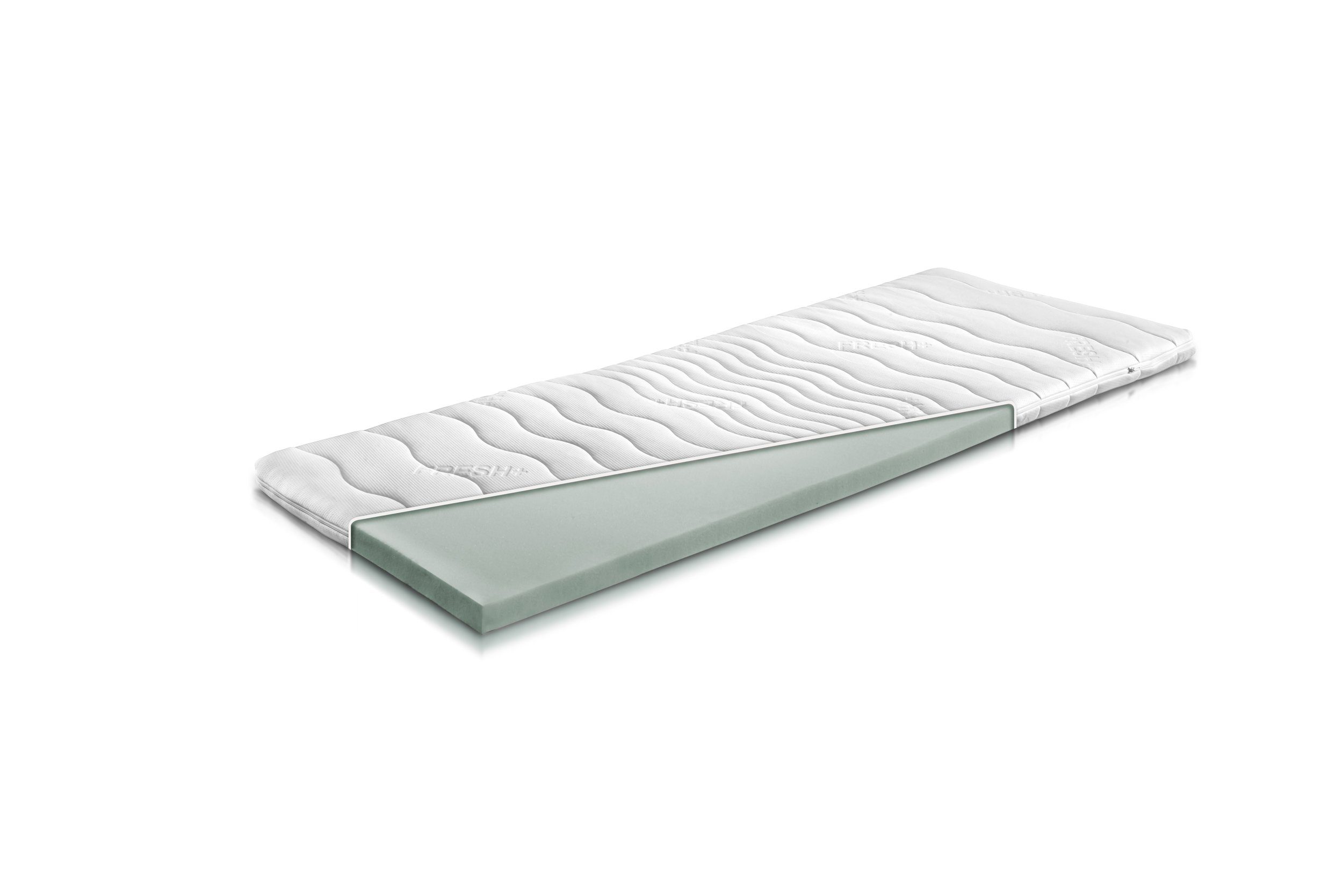 MeineMatratze24, Topper Kaltschaum Split-Topper H2 H3 Matratzenauflage 160x200 180x200 200x200, 7 cm hoch, Perfekte Druckentlastung