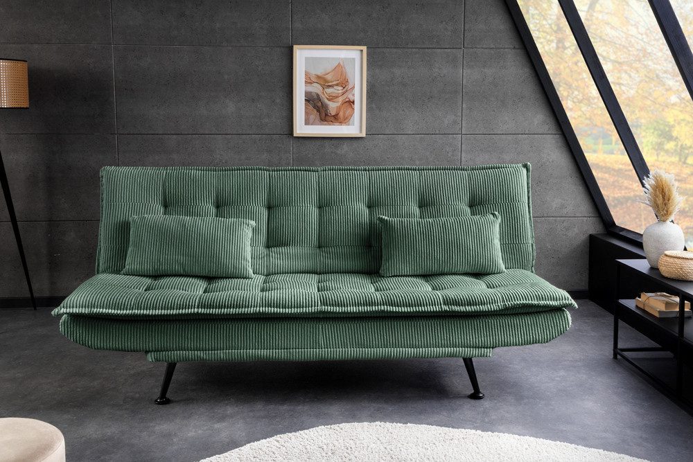 riess-ambiente Schlafsofa JAZZ 195cm grün – 3-Sitzer Sofa mit Bettfunktion, günstig online kaufen